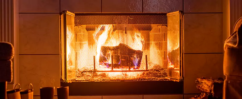 Mendota Hearth Landscape Fireplace Installation in Point Pleasant, New Jersey